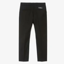 Versace Boys Black Twill Trousers Best