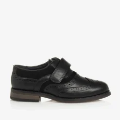 House of Cavani Boys Black Velcro Brogues Outlet