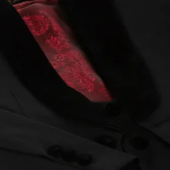 Romano Boys Black Velvet Trim Suit Best