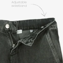 Palm Angels Boys Black Washed Denim Jeans Hot