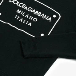 Dolce amp; Gabbana Boys Black Wool Knit Sweater Best