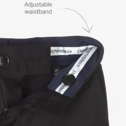 Emporio Armani Boys Black Wool Single-Breasted Suit Best