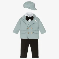 Andreeatex Boys Blue & Black Double Breasted Suit Best