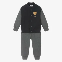 Il Gufo Boys Blue & Grey Cotton Tracksuit Online