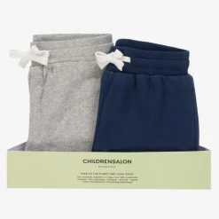 Childrensalon Essentials Boys Blue & Grey Organic Joggers (2 Pack) Discount