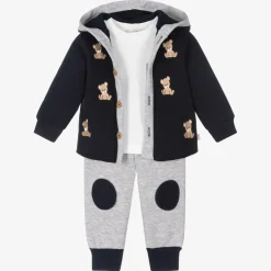 Caramelo Kids Boys Blue & Grey Tracksuit Set Hot