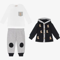 Caramelo Kids Boys Blue & Grey Tracksuit Set Hot