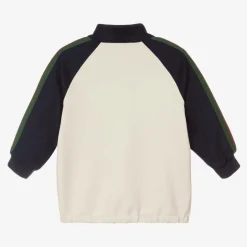 Gucci Boys Blue & Ivory Zip-Up Top