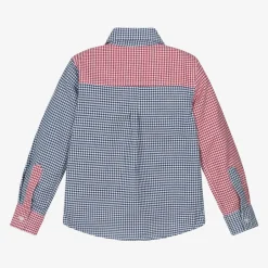 Dr. Kid Boys Blue & Red Check Cotton Shirt Hot