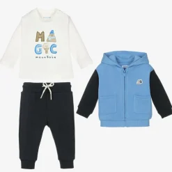 Mayoral Boys Blue & White Cotton Bear Tracksuit Clearance