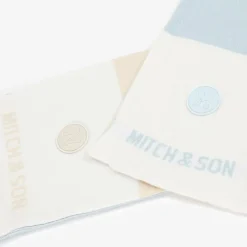 Mitch amp; Son Boys Blue & Beige Reversible Scarf (118cm) Sale