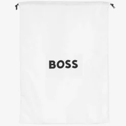 BOSS Boys Blue & Black Canvas Backpack (33cm) New