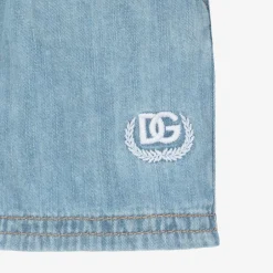 Dolce amp; Gabbana Boys Blue Chambray DG Shorts Best