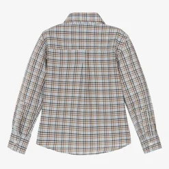 Dr. Kid Boys Blue Check Cotton Shirt Hot