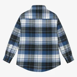 Il Gufo Boys Blue Checked Cotton Shirt Outlet