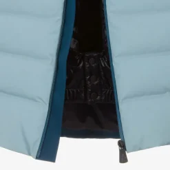 Moncler Enfant Boys Blue Colourblock Montmiral Ski Jacket Clearance