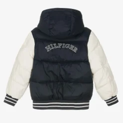 Tommy Hilfiger Boys Blue Colourblock Puffer Jacket Clearance