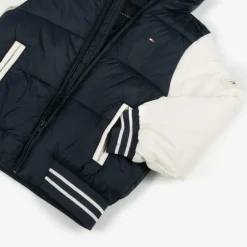 Tommy Hilfiger Boys Blue Colourblock Puffer Jacket Clearance