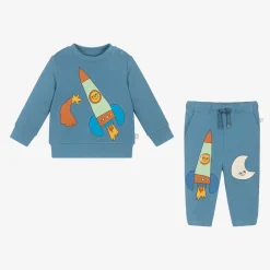 Stella McCartney Kids Boys Blue Cosmic Print Organic Cotton Tracksuit Online