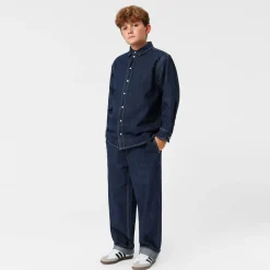Molo Boys Blue Cotton & Linen Denim Shirt Sale