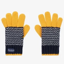 Boboli Boys Blue Cotton & Wool Gloves New