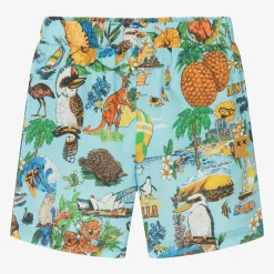 Rock Your Baby Boys Blue Cotton Australia Shorts