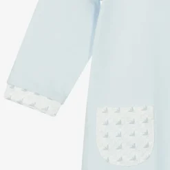 Emporio Armani Boys Blue Cotton Babysuit Set Clearance