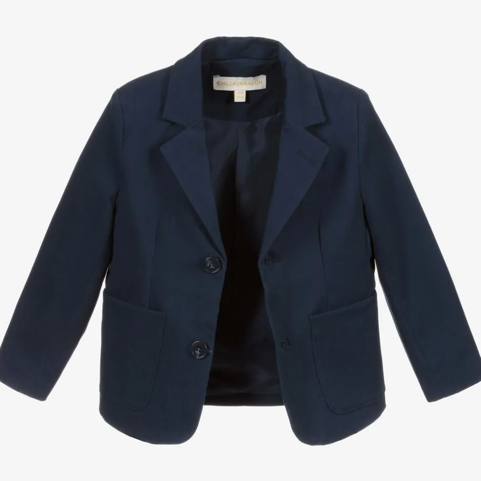 Childrensalon Occasions Boys Blue Cotton Blazer Discount