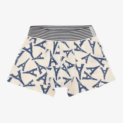 Petit Bateau Boys Blue Cotton Boxer Shorts (3 Pack) Sale