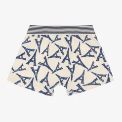 Petit Bateau Boys Blue Cotton Boxer Shorts (3 Pack) Sale