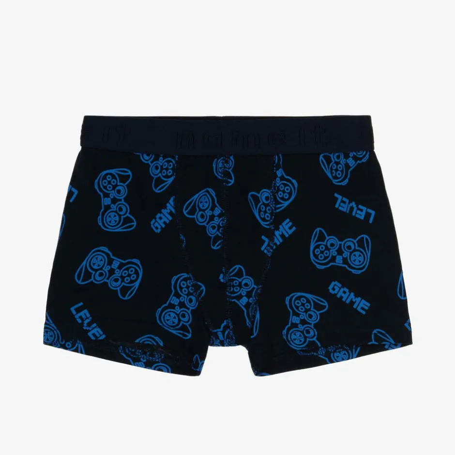 NAME IT Boys Blue Cotton Boxers (3 Pack) Hot