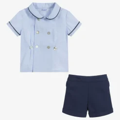 Ancar Boys Blue Cotton Buster Suit Discount