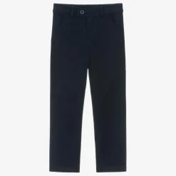 Beatrice amp; George Boys Blue Cotton Chino Trousers Clearance