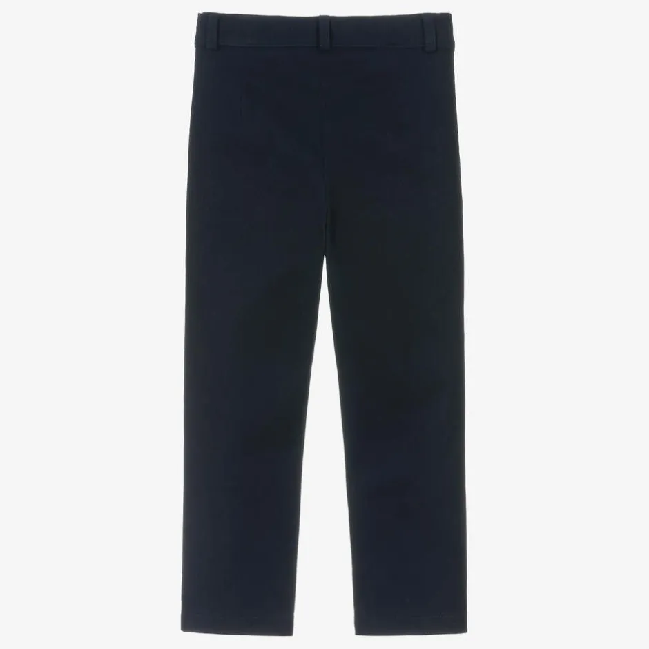 Beatrice amp; George Boys Blue Cotton Chino Trousers Clearance