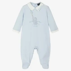 Monnalisa Boys Blue Cotton Disney Babygrow Sale