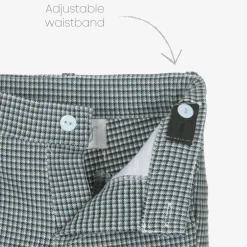 Beau KiD Boys Blue Cotton Dogtooth Trouser Set Online