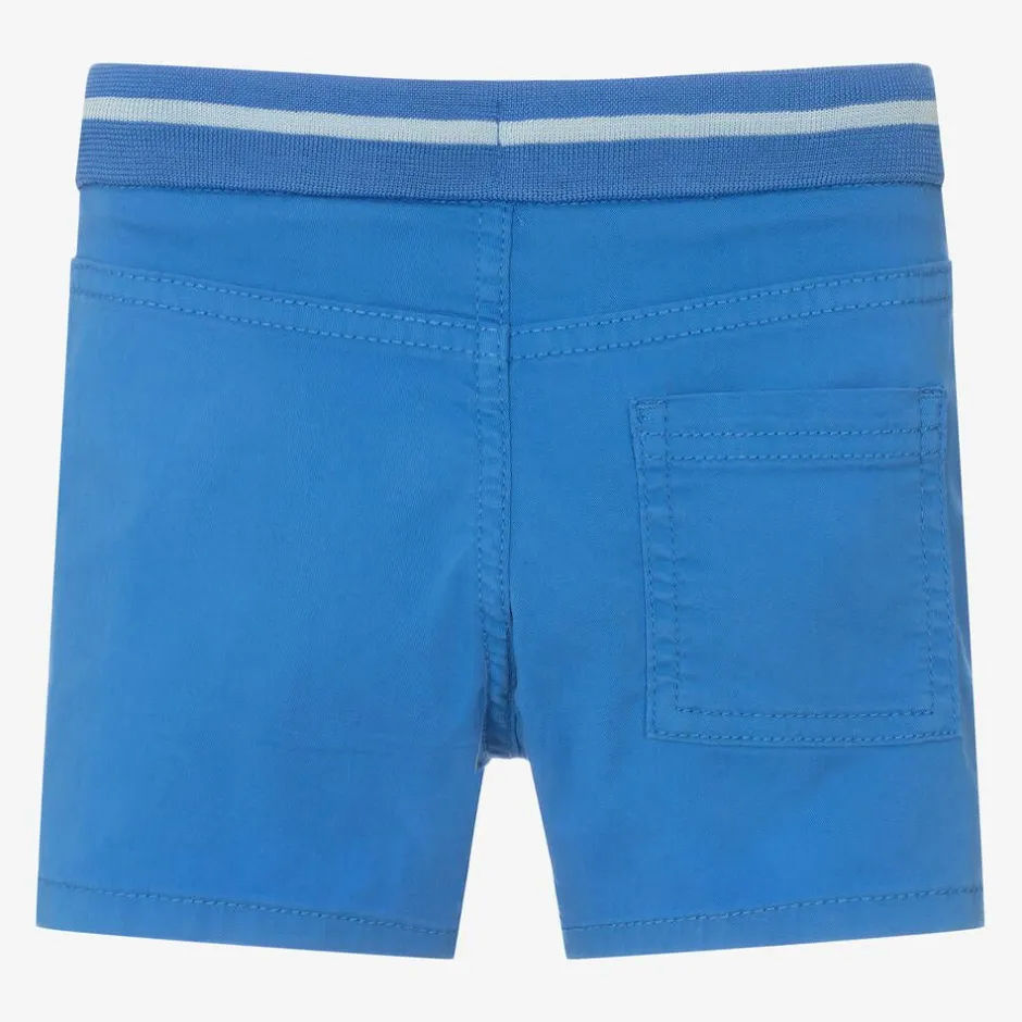 Mayoral Boys Blue Cotton Drawstring Shorts Clearance