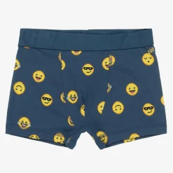 Molo Boys Blue Cotton Emoji Boxers (2 Pack) Best