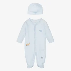 Kissy Kissy Boys Blue Cotton Jungle Oasis Babygrow Set Best