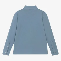 Mayoral Boys Blue Cotton Polo Shirt Outlet