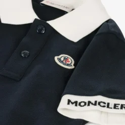 Moncler Enfant Boys Blue Cotton Polo Shirt Clearance