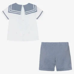 Beatrice amp; George Boys Blue Cotton Sailor Buster Suit Best