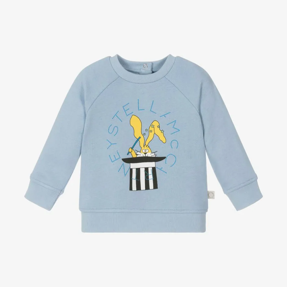 Stella McCartney Kids Boys Blue Cotton Sweatshirt Outlet