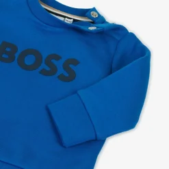 BOSS Boys Blue Cotton Sweatshirt Sale