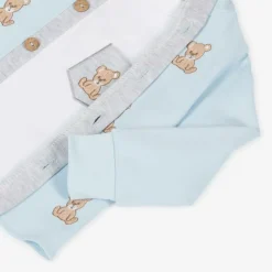 Caramelo Kids Boys Blue Cotton Teddy Tracksuit Set Sale