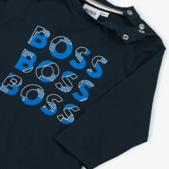 BOSS Boys Blue Cotton Top Clearance