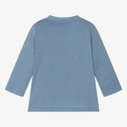 BOSS Boys Blue Cotton Top Best