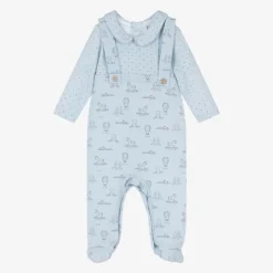 Babidu Boys Blue Cotton Toys Babygrow Sale