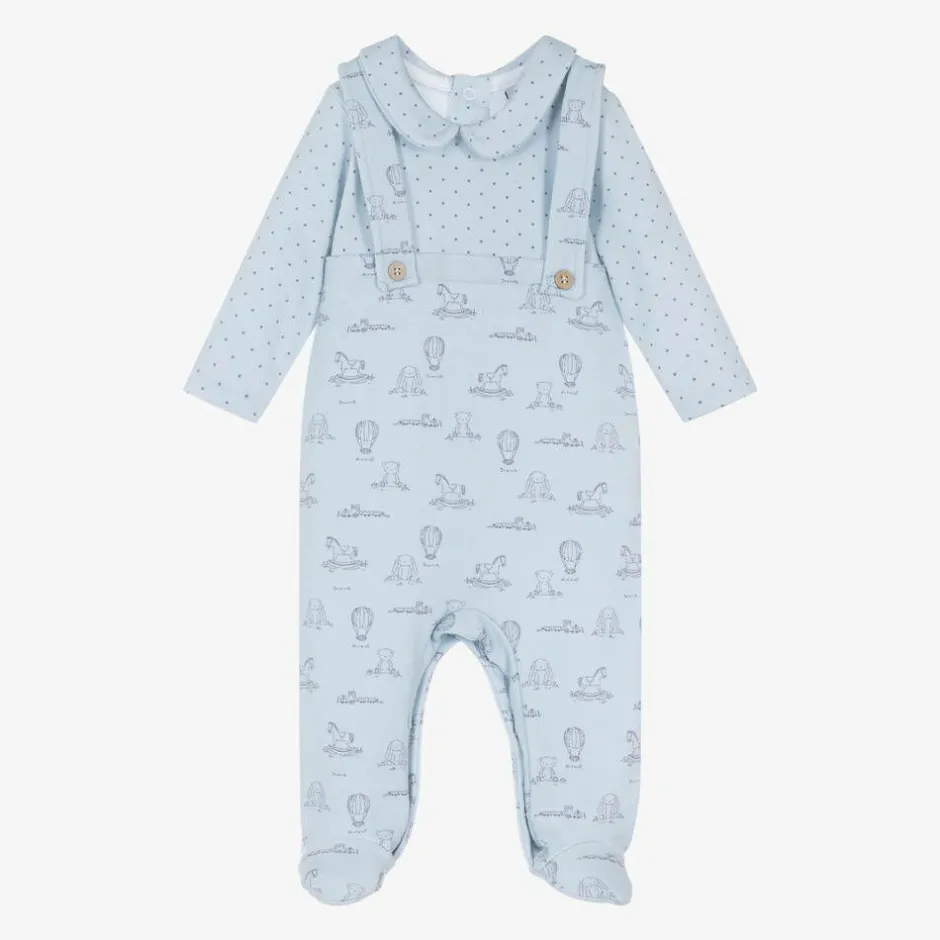 Babidu Boys Blue Cotton Toys Babygrow Sale