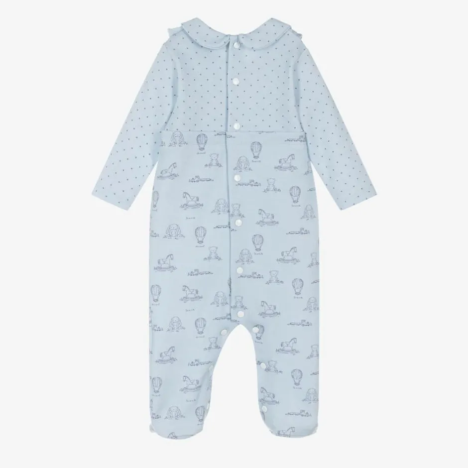 Babidu Boys Blue Cotton Toys Babygrow Sale